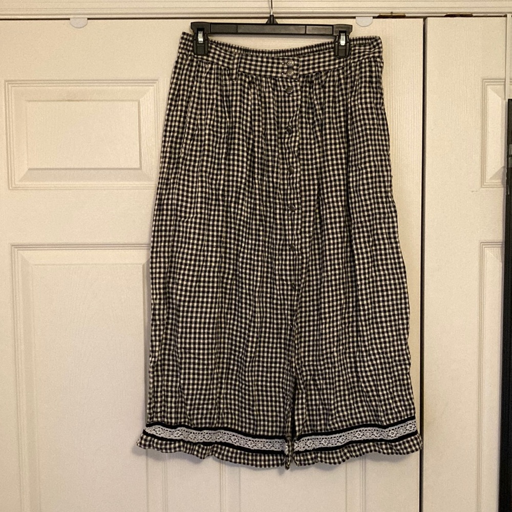 Vintage Gingham Flannel Midi/Maxi Skirt